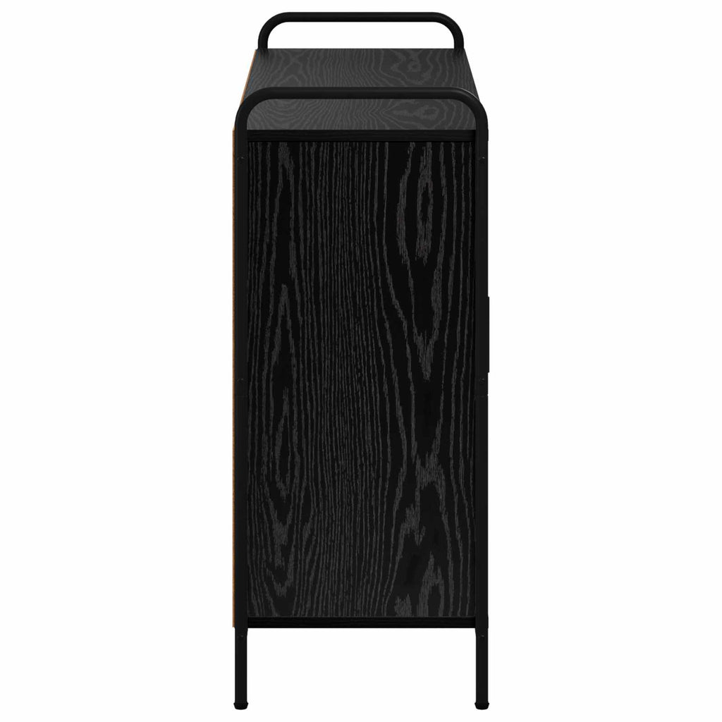 vidaXL Bufet Czarny dąb 97 x 33 x 81 cm Drewno inżynieryjne