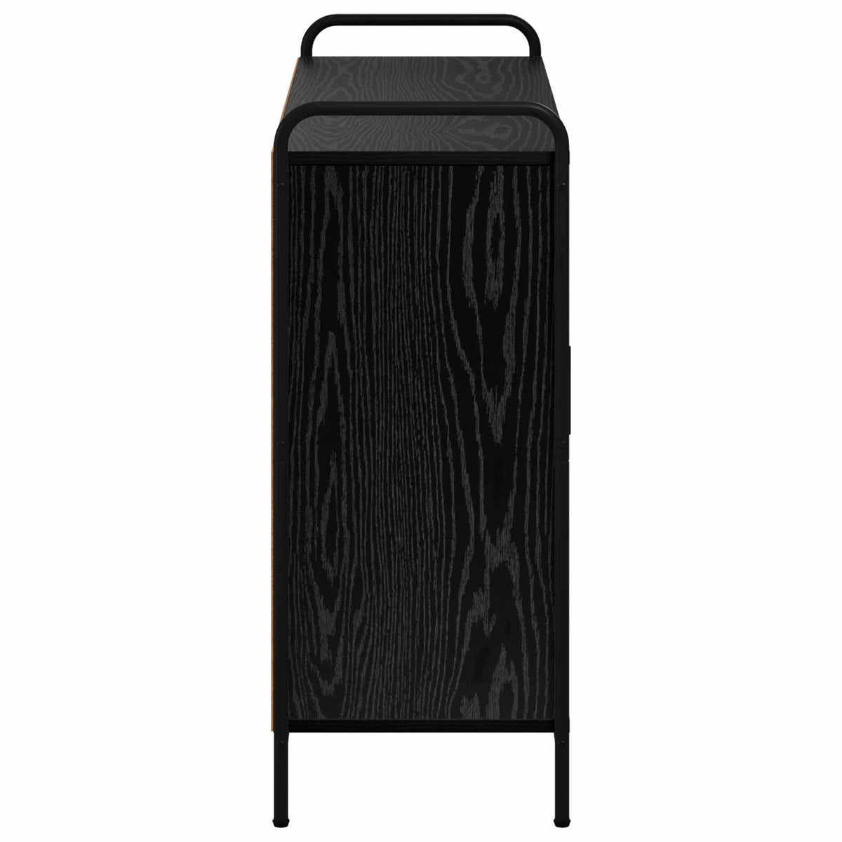 vidaXL Bufet Czarny dąb 97 x 33 x 81 cm Drewno inżynieryjne