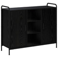 vidaXL Bufet Czarny dąb 97 x 33 x 81 cm Drewno inżynieryjne