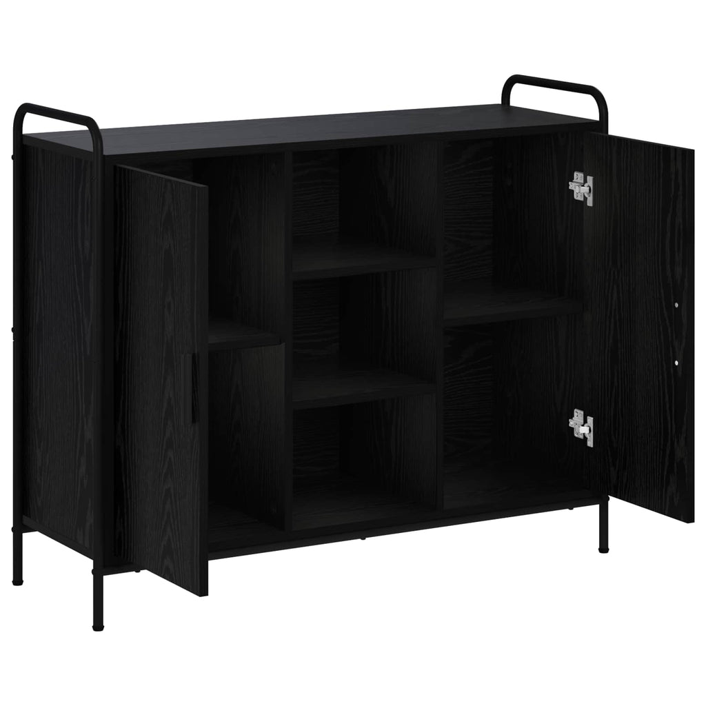 vidaXL Bufet Czarny dąb 97 x 33 x 81 cm Drewno inżynieryjne