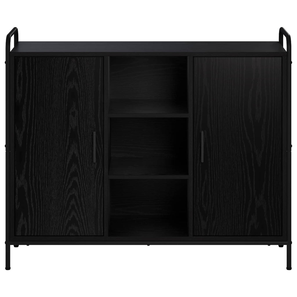 vidaXL Bufet Czarny dąb 97 x 33 x 81 cm Drewno inżynieryjne