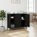 vidaXL Bufet Czarny dąb 97 x 33 x 81 cm Drewno inżynieryjne