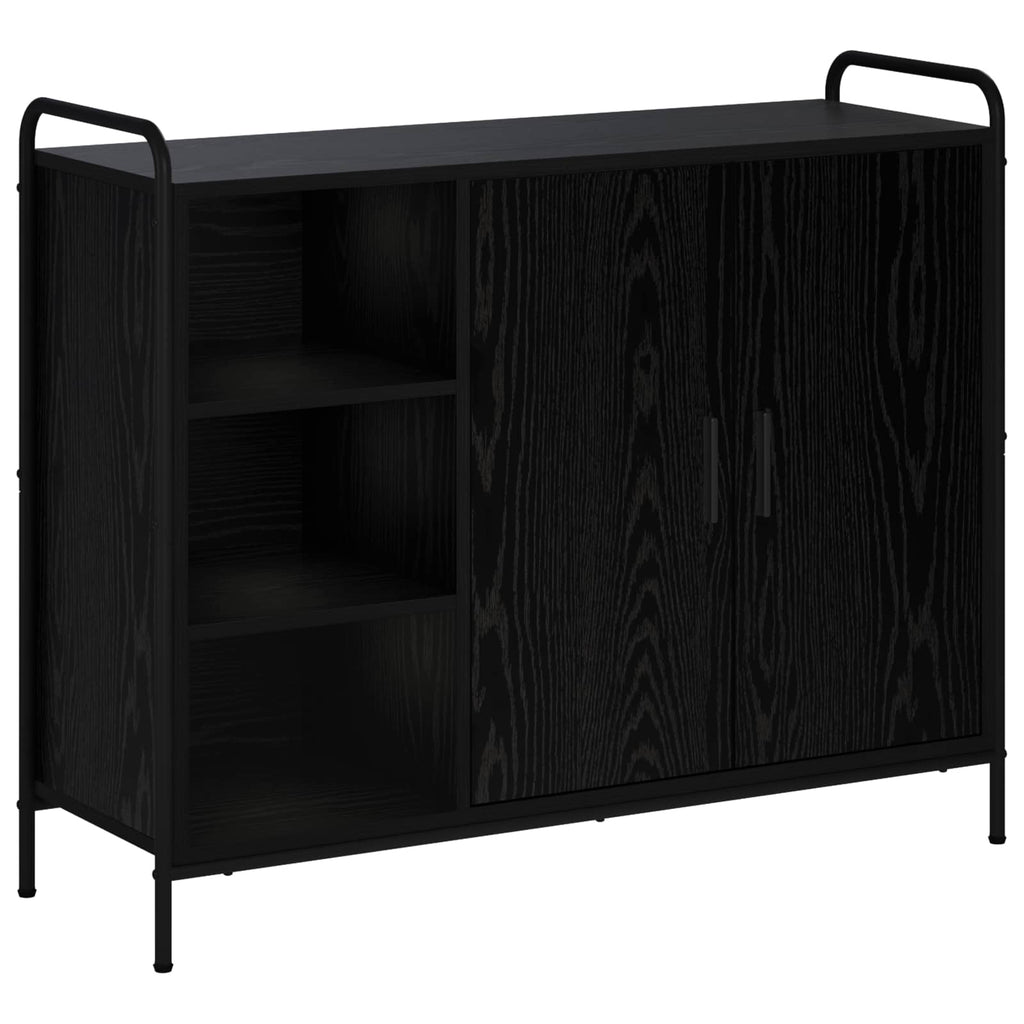 vidaXL Bufet Czarny dąb 97 x 33 x 81 cm Drewno inżynieryjne