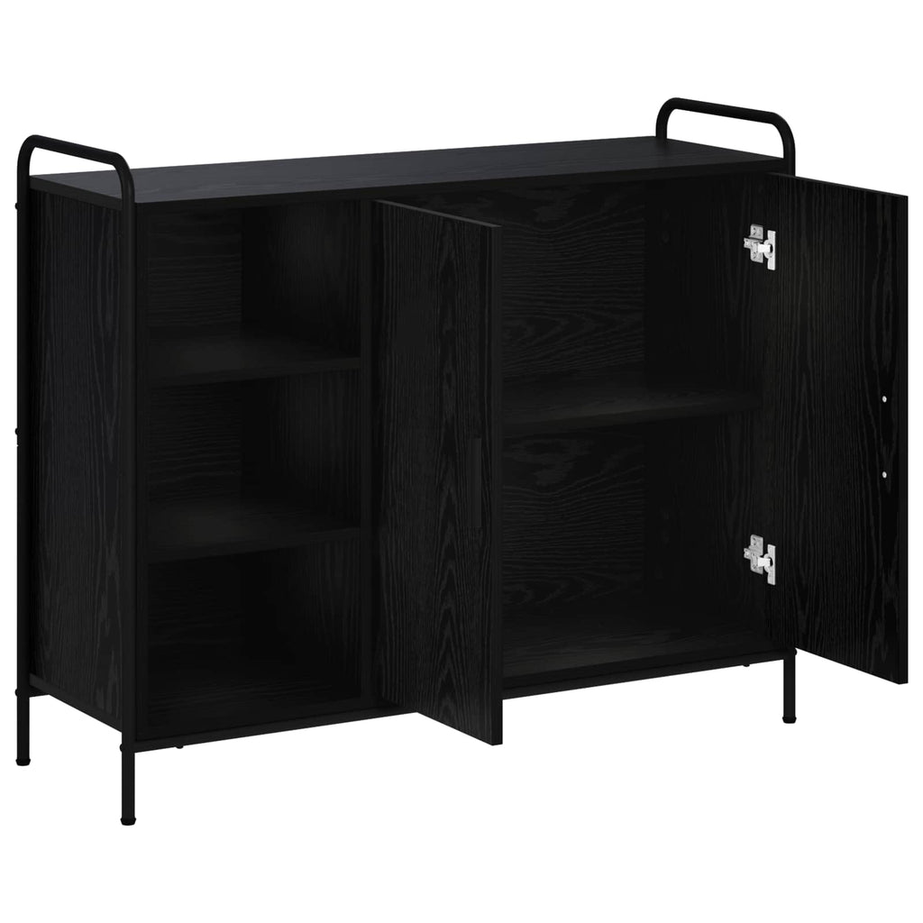 vidaXL Bufet Czarny dąb 97 x 33 x 81 cm Drewno inżynieryjne
