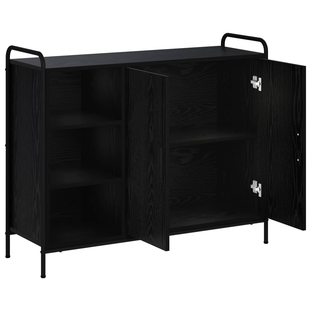 vidaXL Bufet Czarny dąb 97 x 33 x 81 cm Drewno inżynieryjne