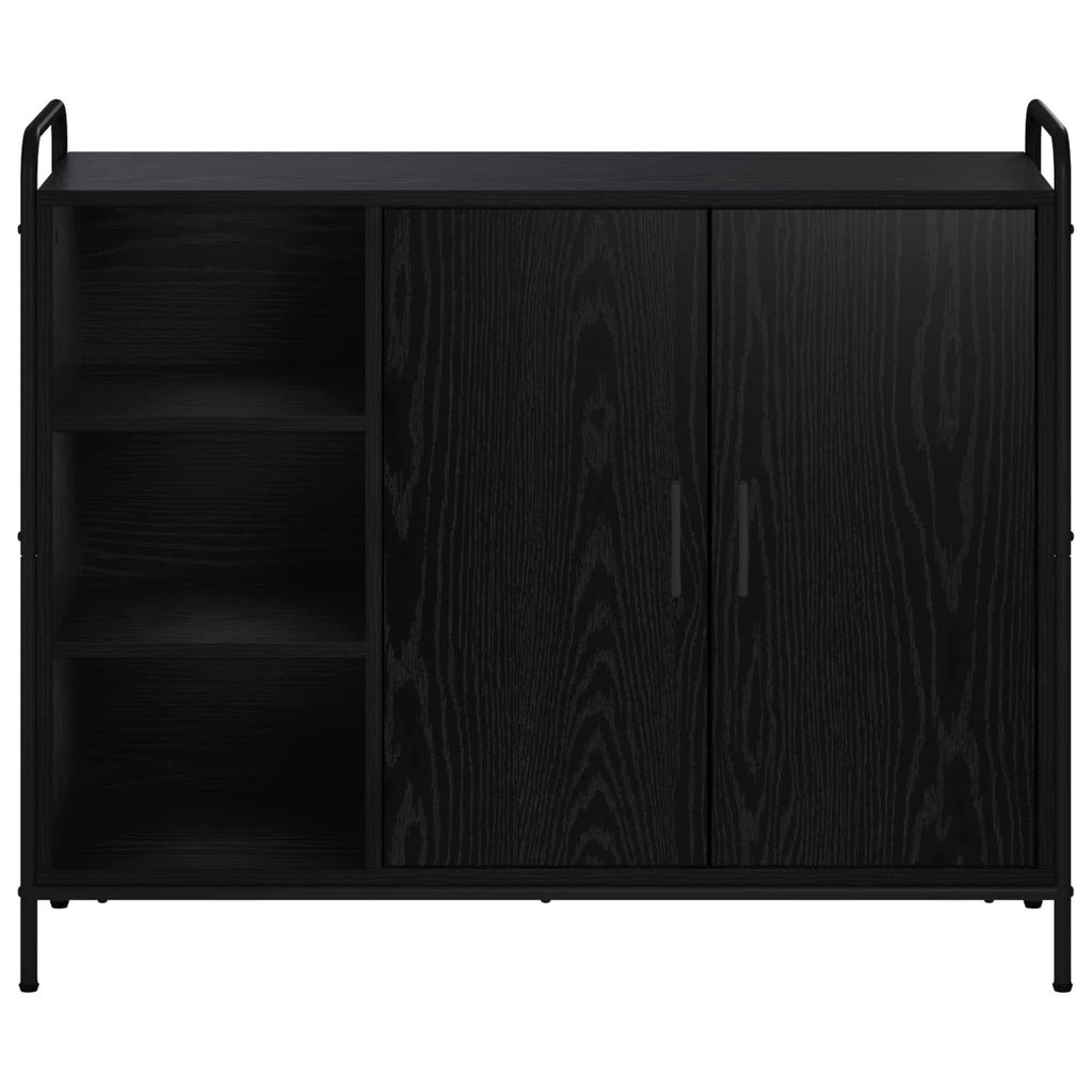 vidaXL Bufet Czarny dąb 97 x 33 x 81 cm Drewno inżynieryjne