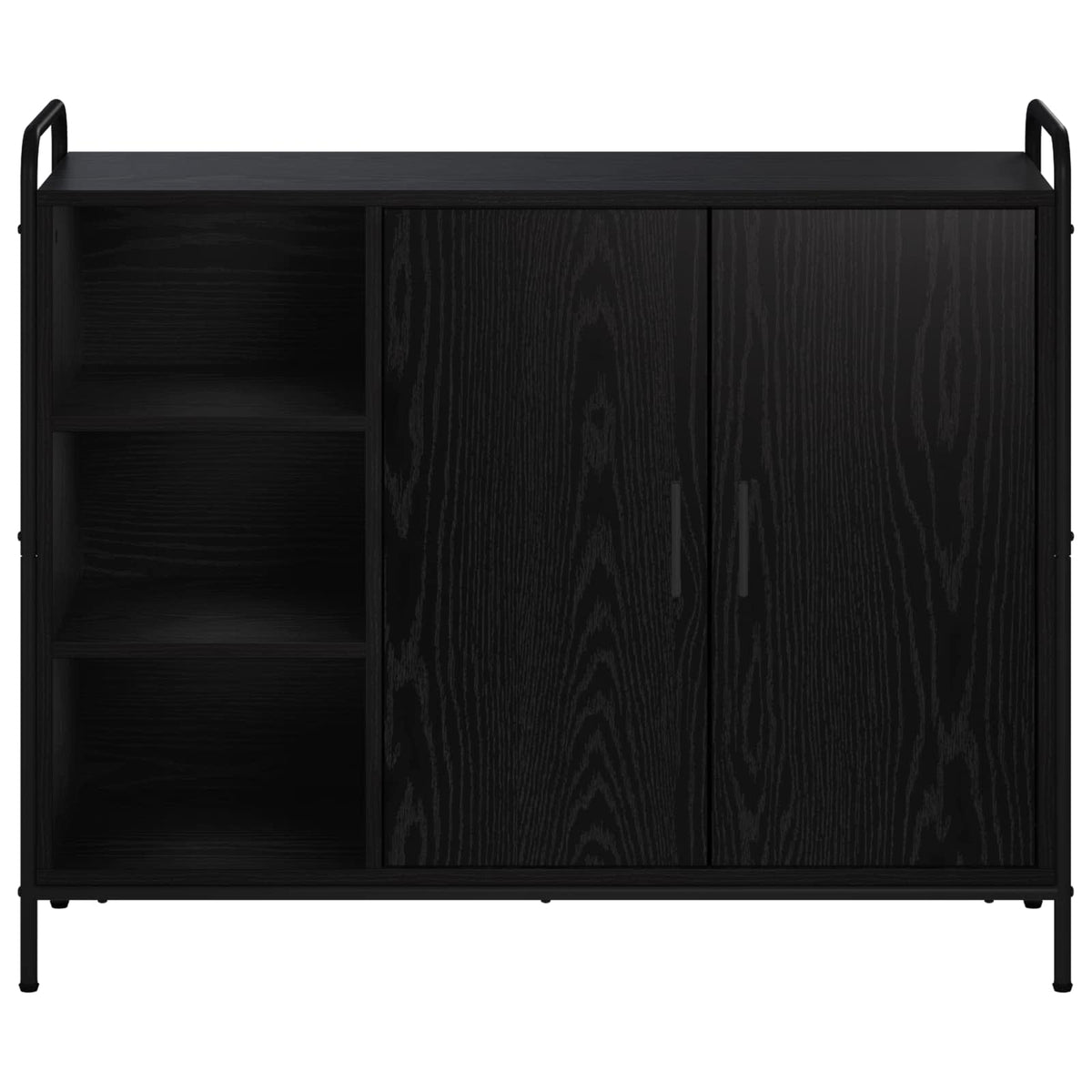 vidaXL Bufet Czarny dąb 97 x 33 x 81 cm Drewno inżynieryjne