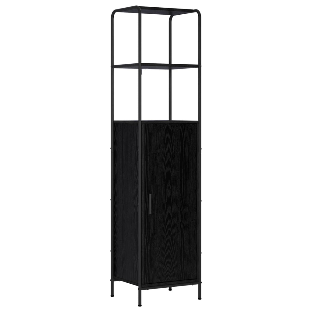 vidaXL Highboard Czarny dąb 40 x 33 x 161 cm Drewno inżynieryjne