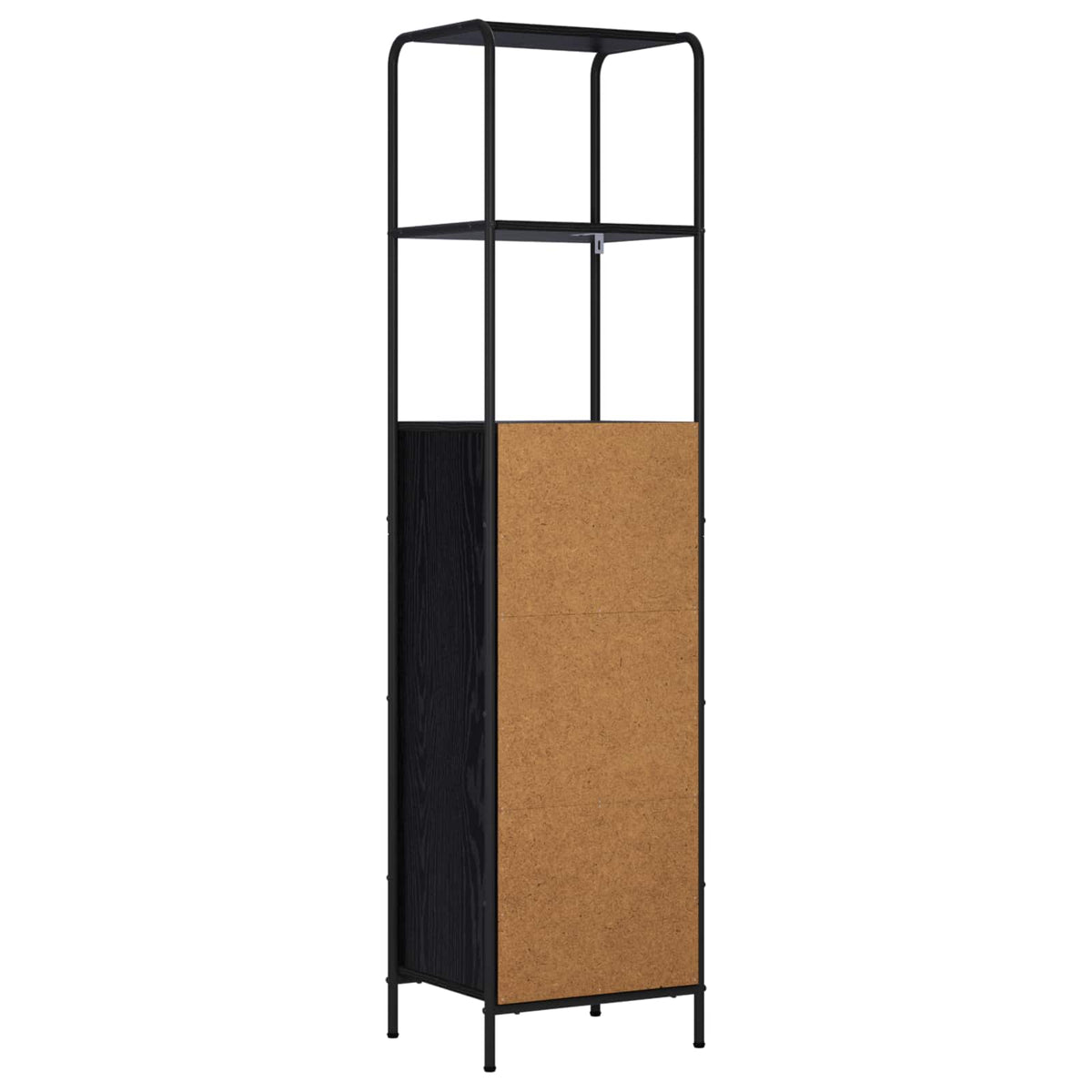 vidaXL Highboard Czarny dąb 40 x 33 x 161 cm Drewno inżynieryjne