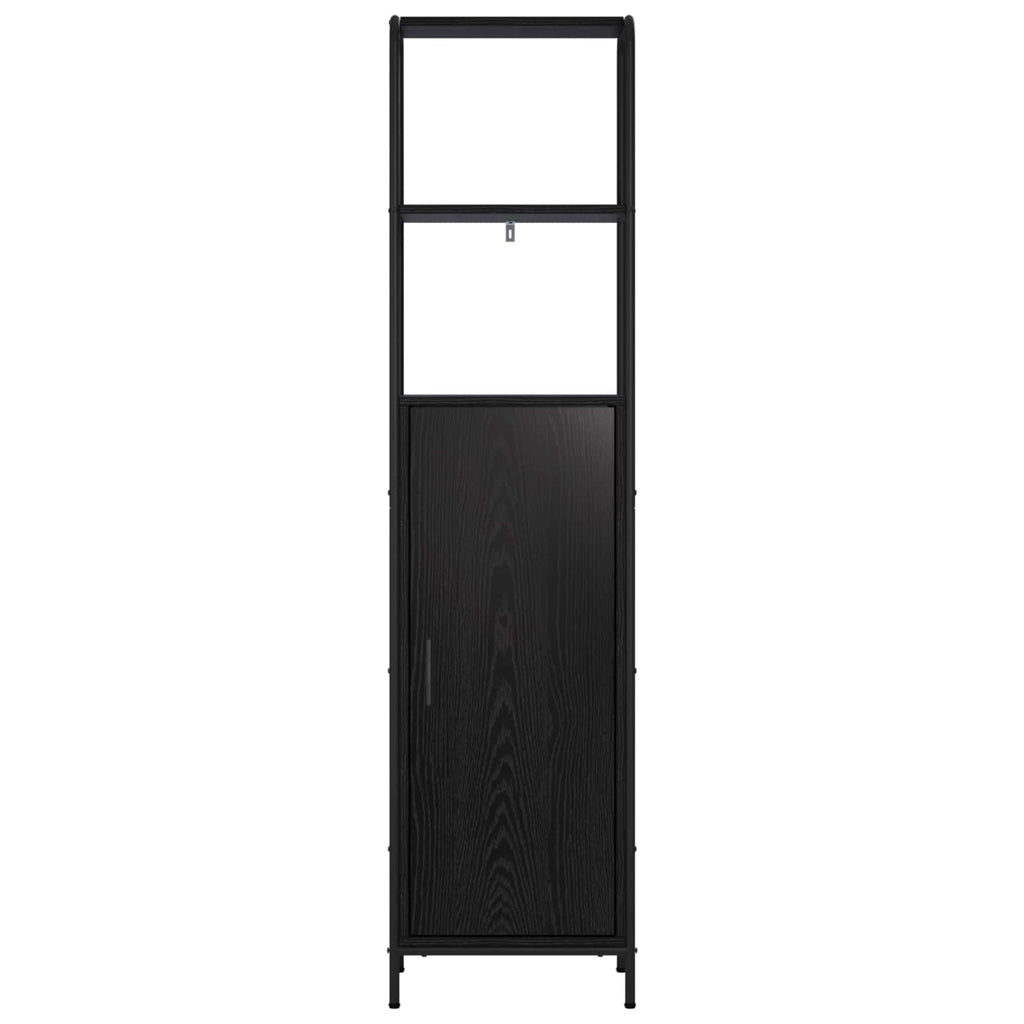 vidaXL Highboard Czarny dąb 40 x 33 x 161 cm Drewno inżynieryjne