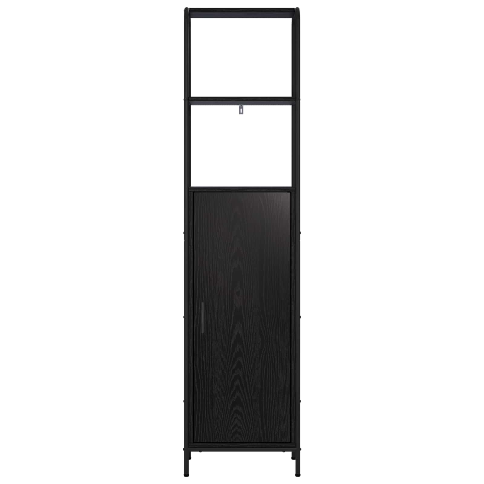 vidaXL Highboard Czarny dąb 40 x 33 x 161 cm Drewno inżynieryjne