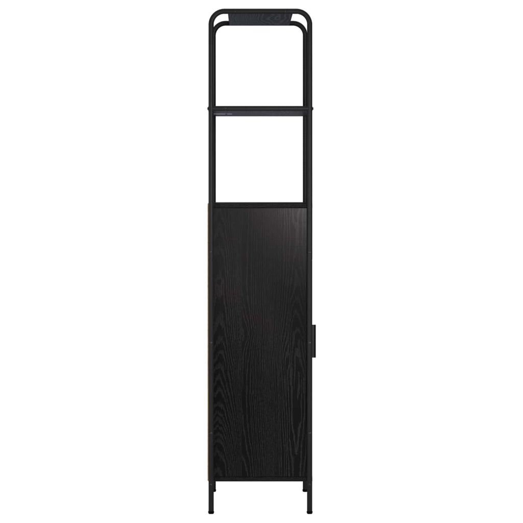 vidaXL Highboard Czarny dąb 40 x 33 x 161 cm Drewno inżynieryjne