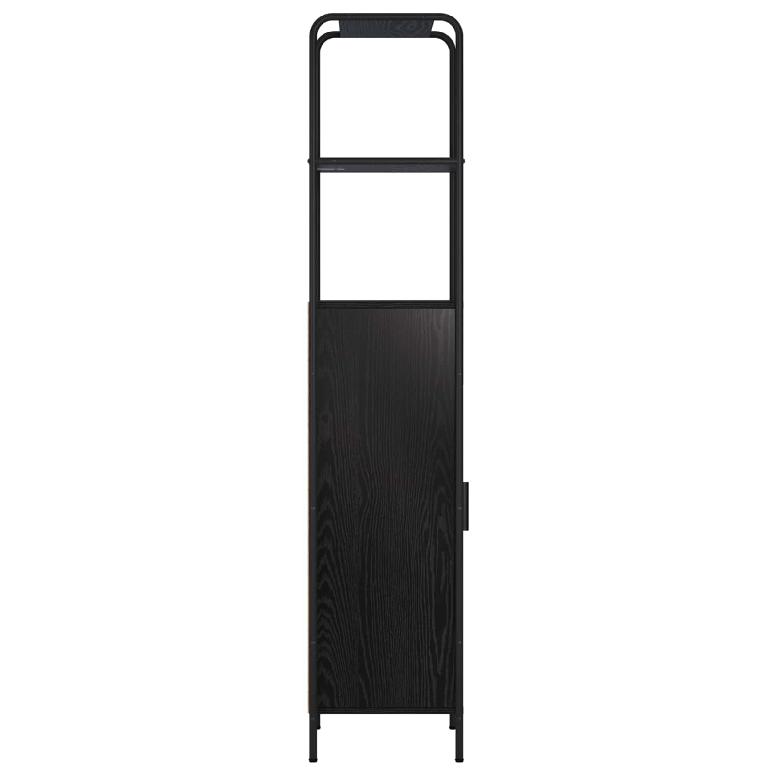 vidaXL Highboard Czarny dąb 40 x 33 x 161 cm Drewno inżynieryjne
