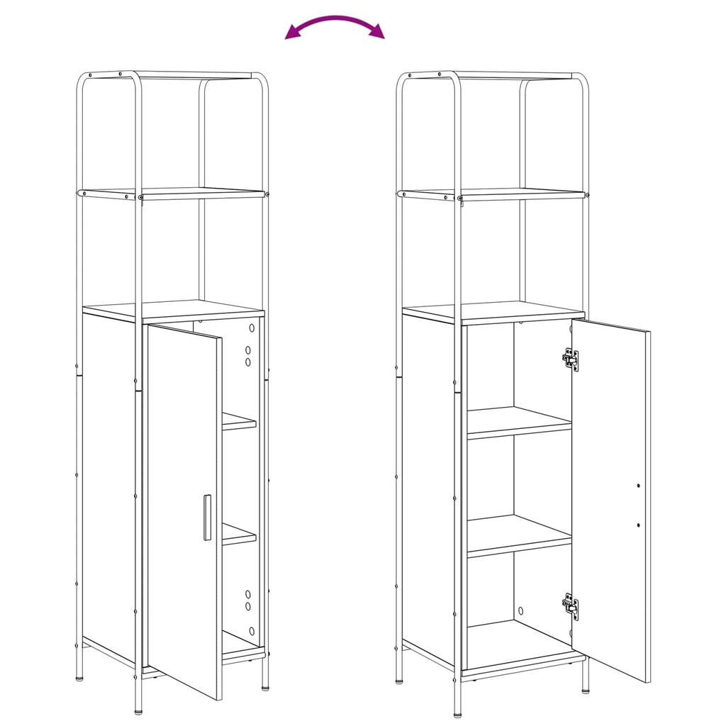 vidaXL Highboard dąb Sonoma 40 x 33 x 161 cm Drewno inżynieryjne