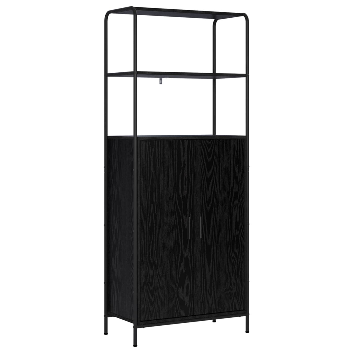 vidaXL Highboard Czarny dąb 40 x 33 x 161 cm Drewno inżynieryjne