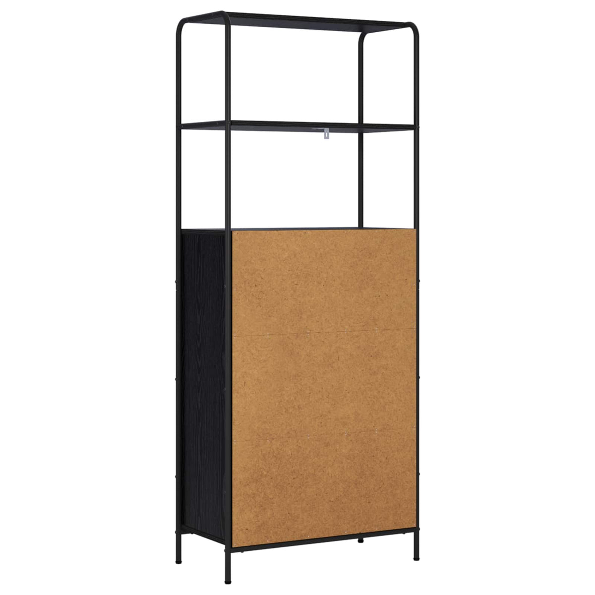 vidaXL Highboard Czarny dąb 40 x 33 x 161 cm Drewno inżynieryjne