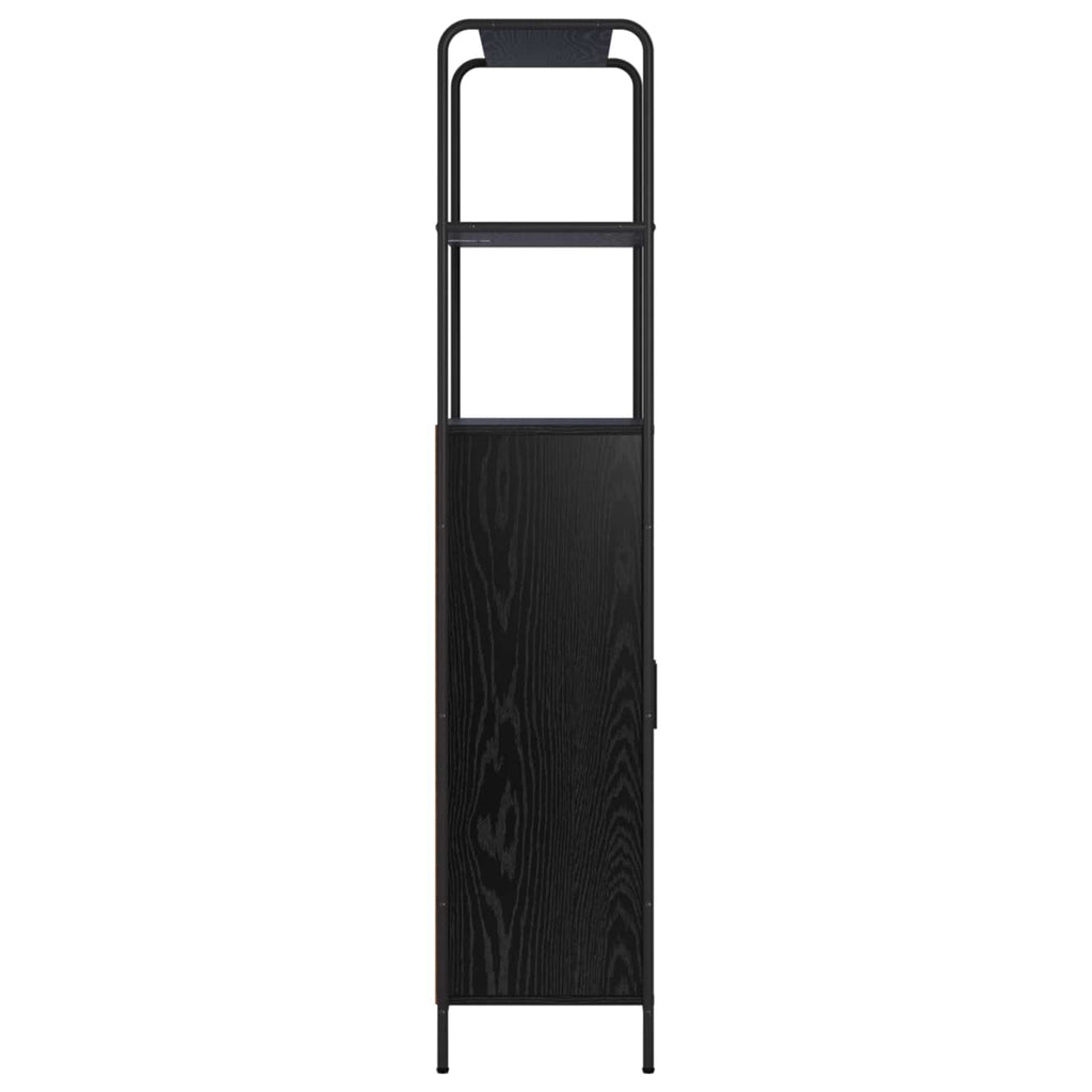 vidaXL Highboard Czarny dąb 40 x 33 x 161 cm Drewno inżynieryjne