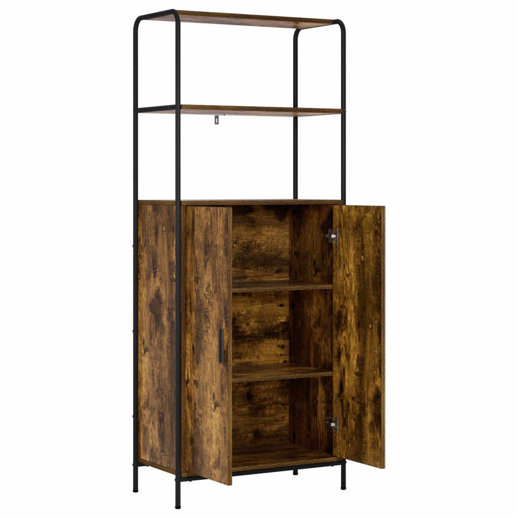 vidaXL Highboard Dąb wędzony 40 x 33 x 161 cm Drewno inżynieryjne
