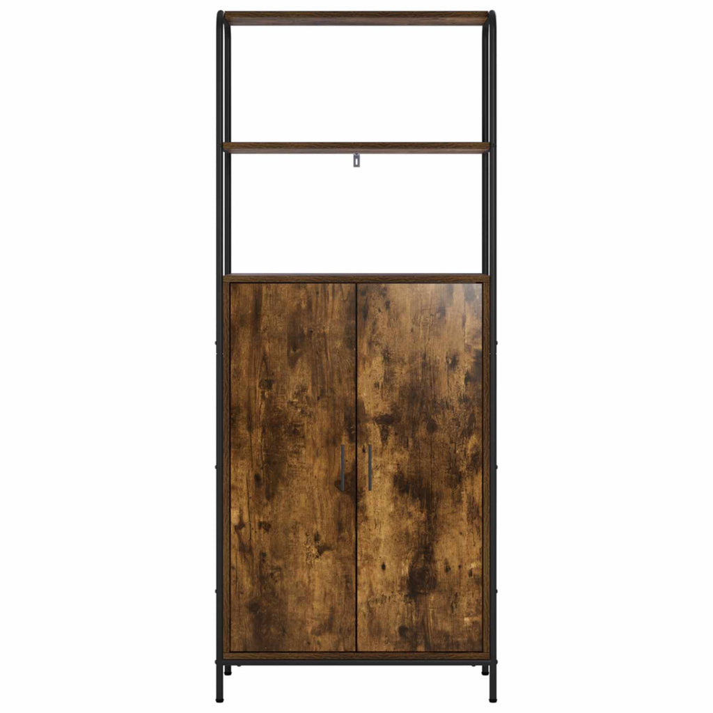 vidaXL Highboard Dąb wędzony 40 x 33 x 161 cm Drewno inżynieryjne