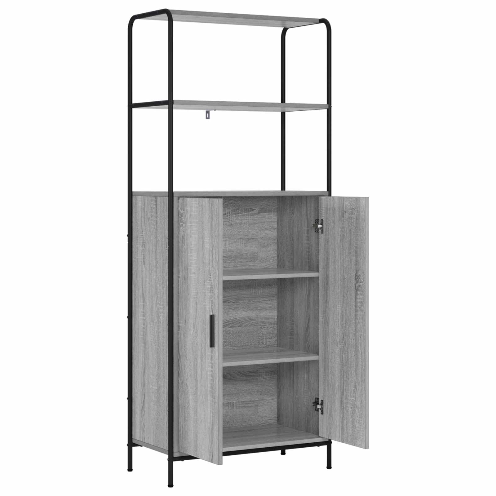 vidaXL Highboard Szary Sonoma 40 x 33 x 161 cm Drewno inżynieryjne