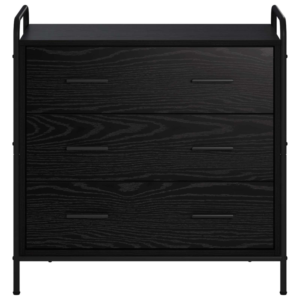 vidaXL Szafka z Szufladami Czarny dąb 70 x 39,5 x 71 cm