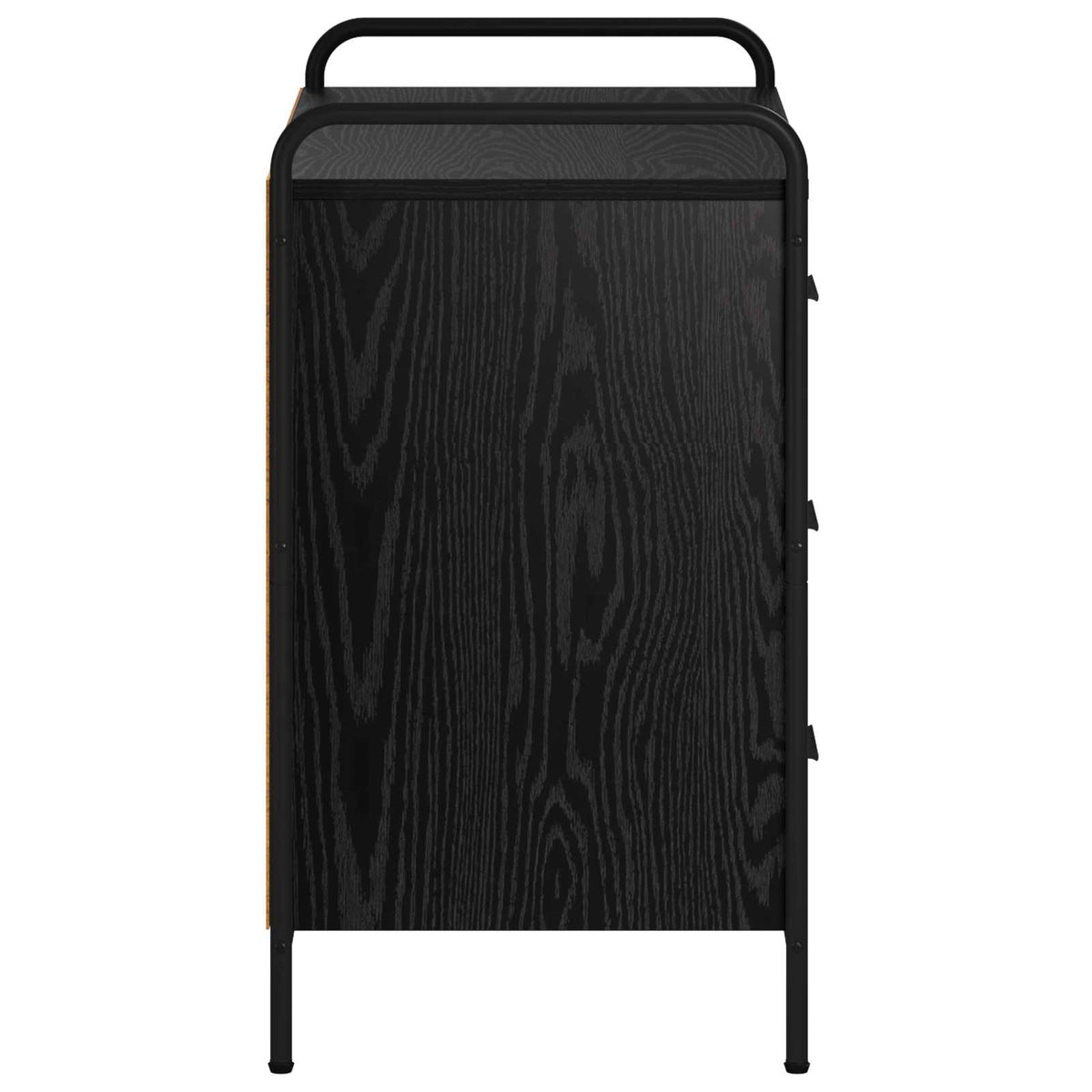 vidaXL Szafka z Szufladami Czarny dąb 70 x 39,5 x 71 cm