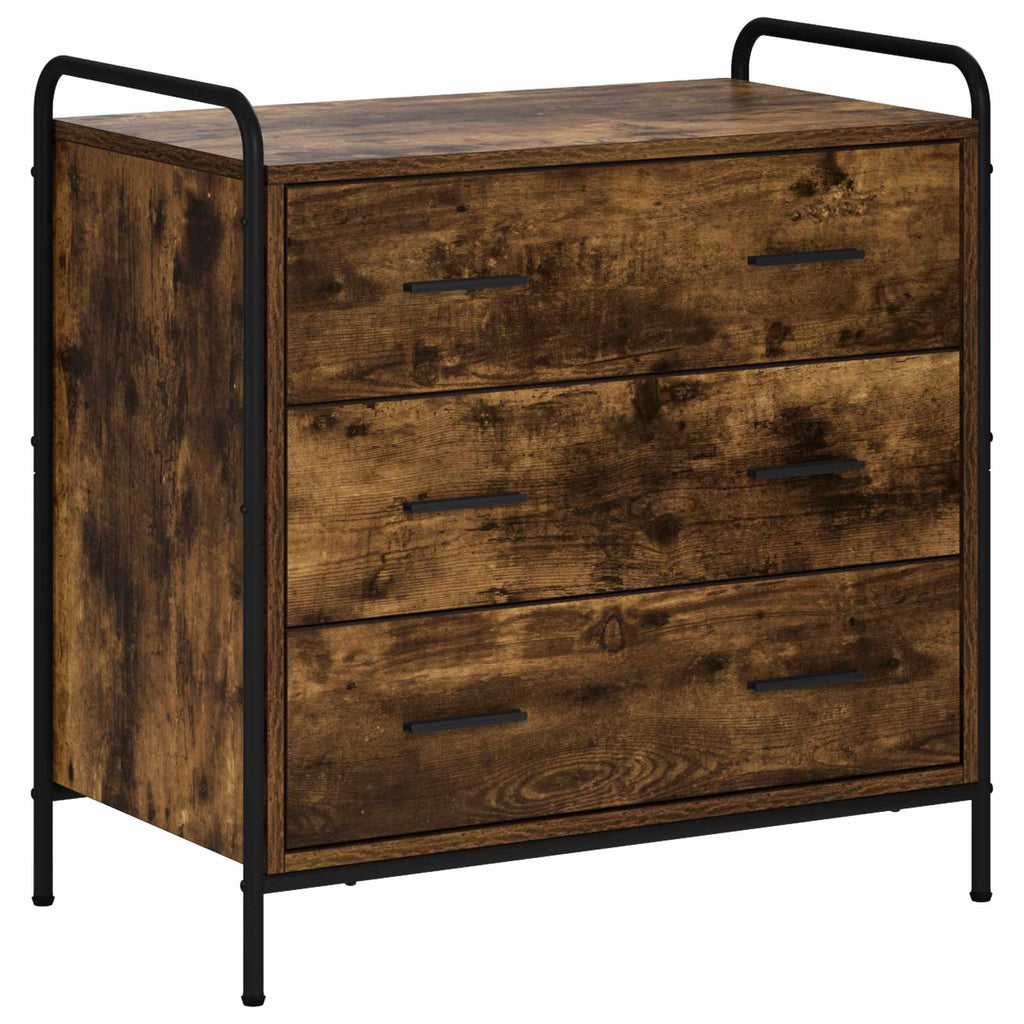 vidaXL Szafka z Szufladami Dąb wędzony 70 x 39,5 x 71 cm