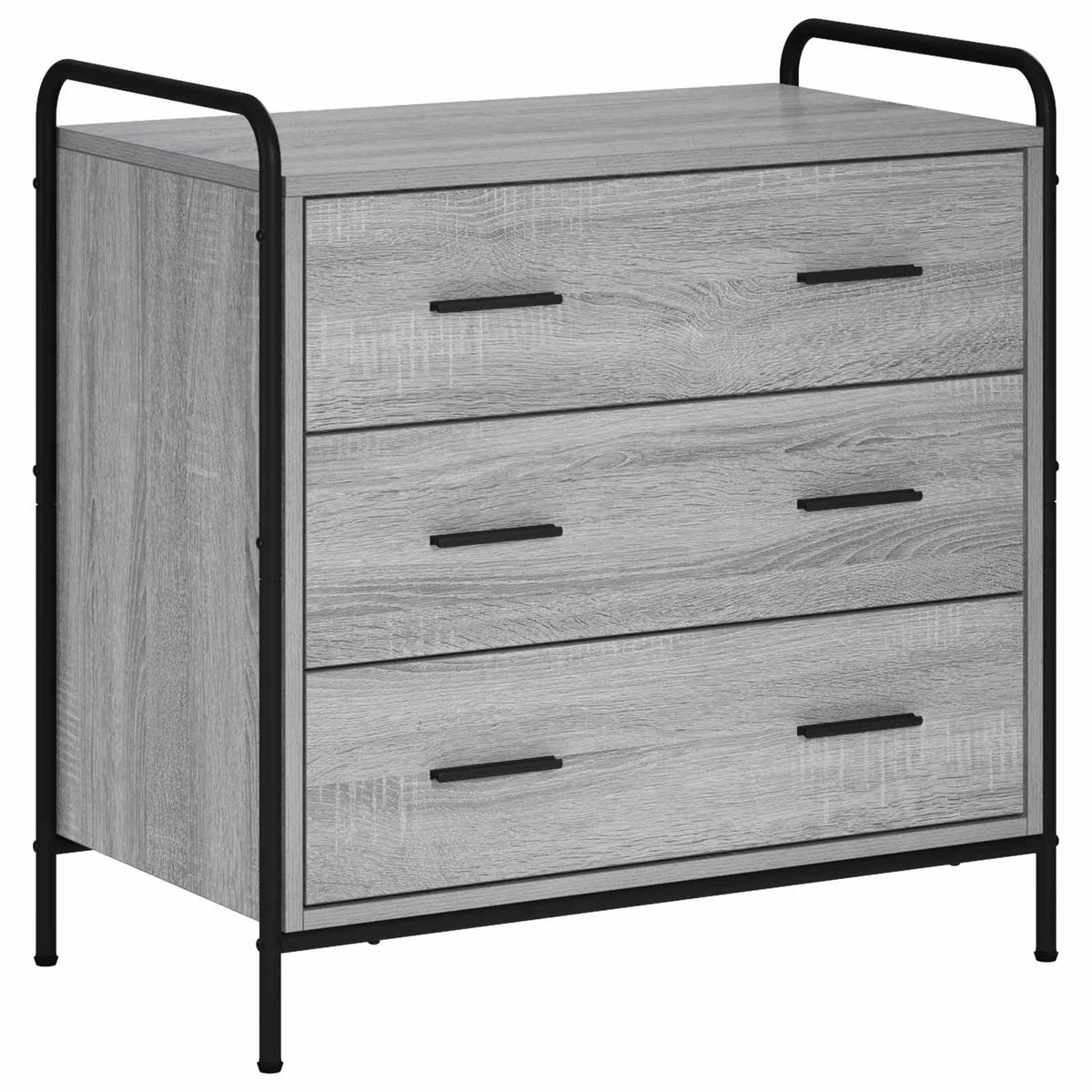 vidaXL Szafka z Szufladami Szary Sonoma 70 x 39,5 x 71 cm