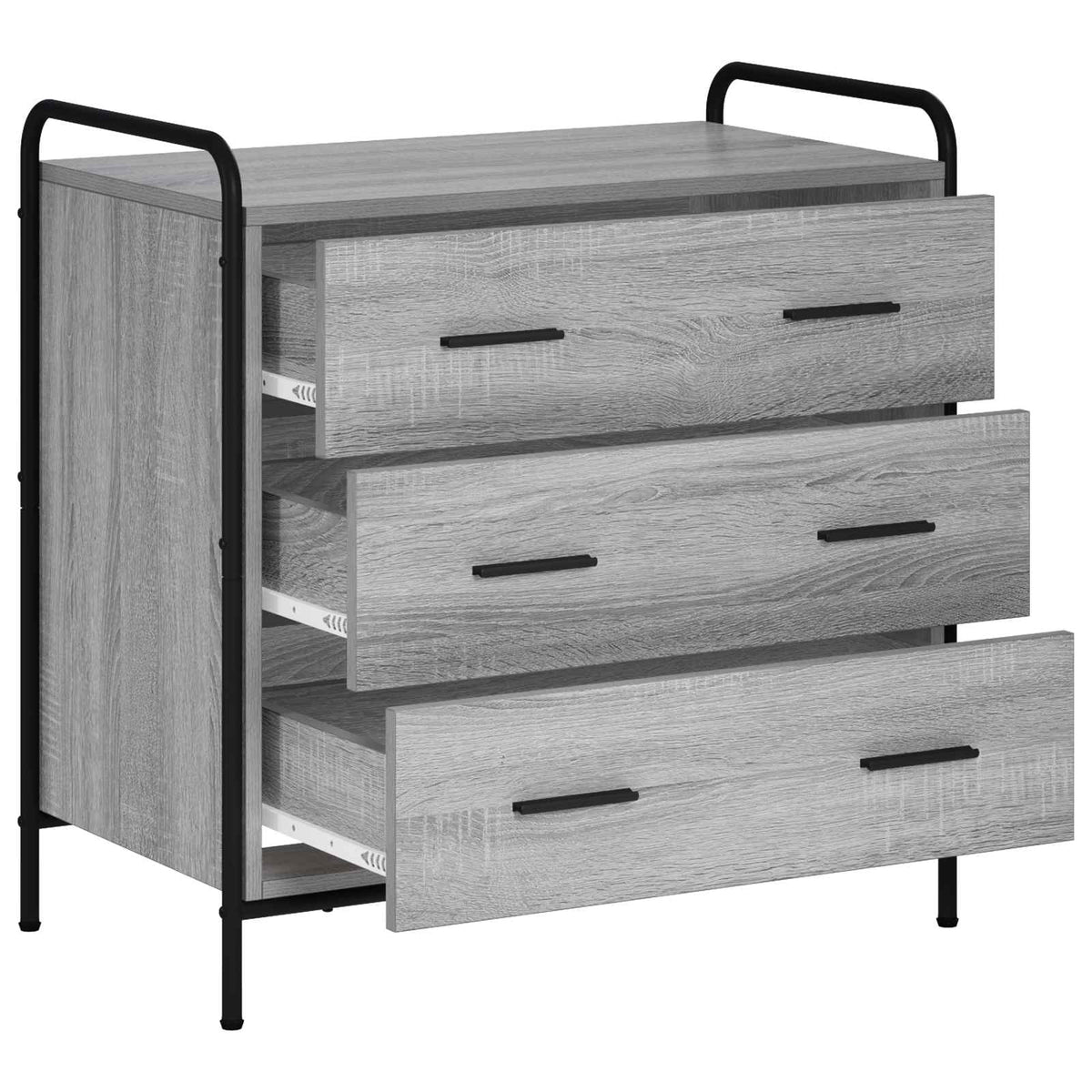 vidaXL Szafka z Szufladami Szary Sonoma 70 x 39,5 x 71 cm
