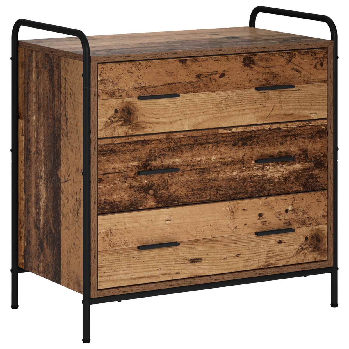 vidaXL Szafka z Szufladami Stare drewno 70 x 39,5 x 71 cm