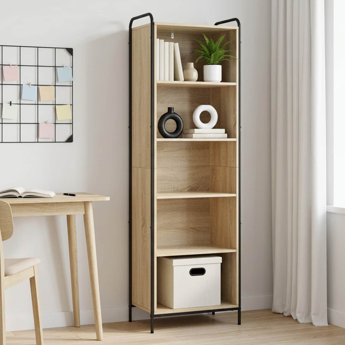 vidaXL Szafka na książki 55,5 x 33 x 174 cm Drewno inżynieryjne