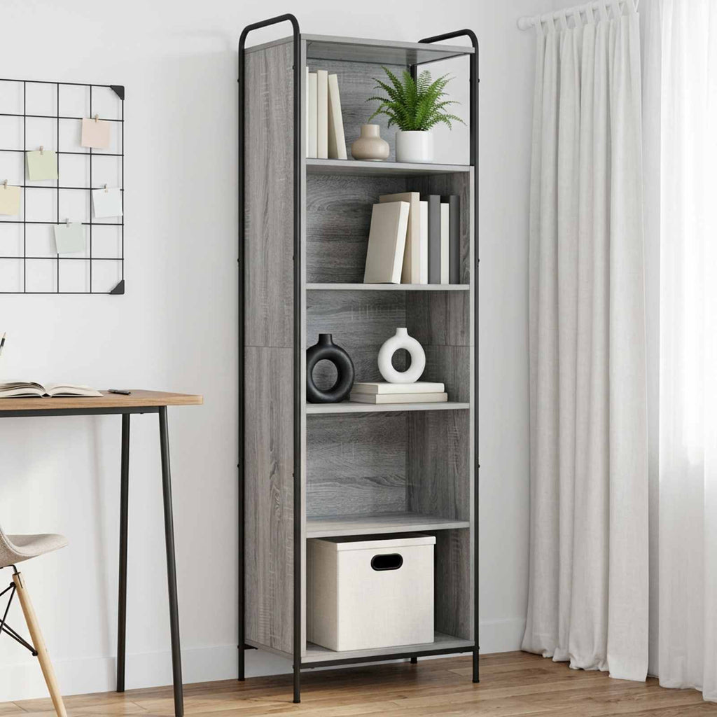 vidaXL Szafka na książki 55,5 x 33 x 174 cm Drewno inżynieryjne