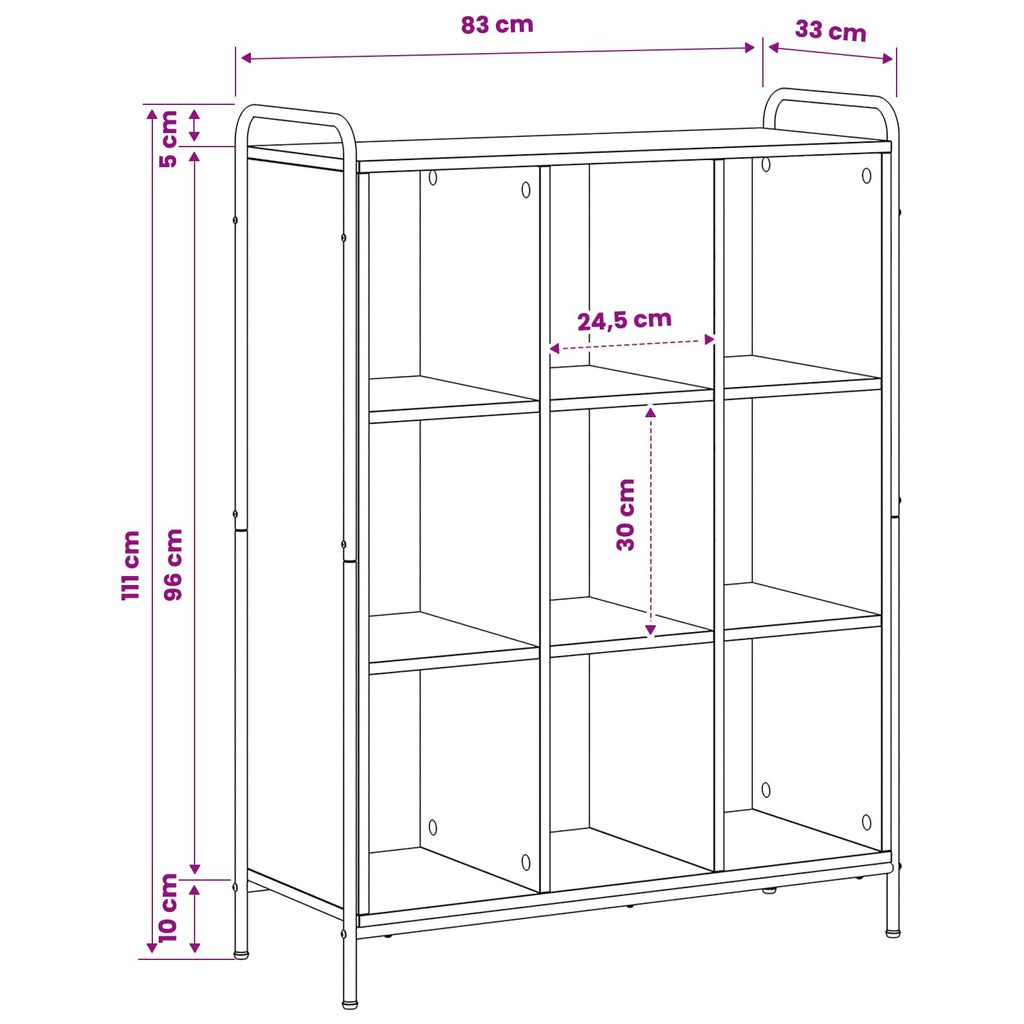 vidaXL Szafka na książki 57 x 33 x 111 cm Drewno inżynieryjne