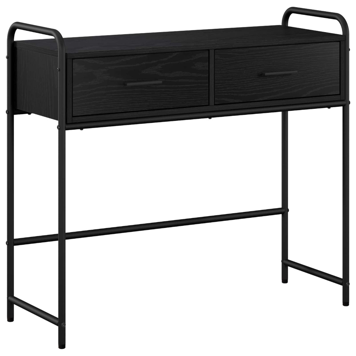 vidaXL Konsola Czarny dąb 90 x 33 x 80,5 cm Drewno inżynieryjne