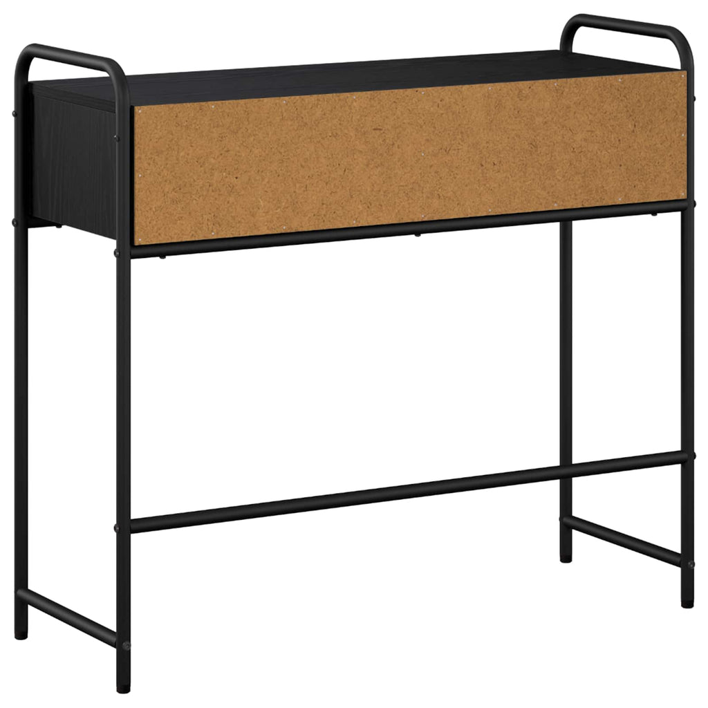vidaXL Konsola Czarny dąb 90 x 33 x 80,5 cm Drewno inżynieryjne