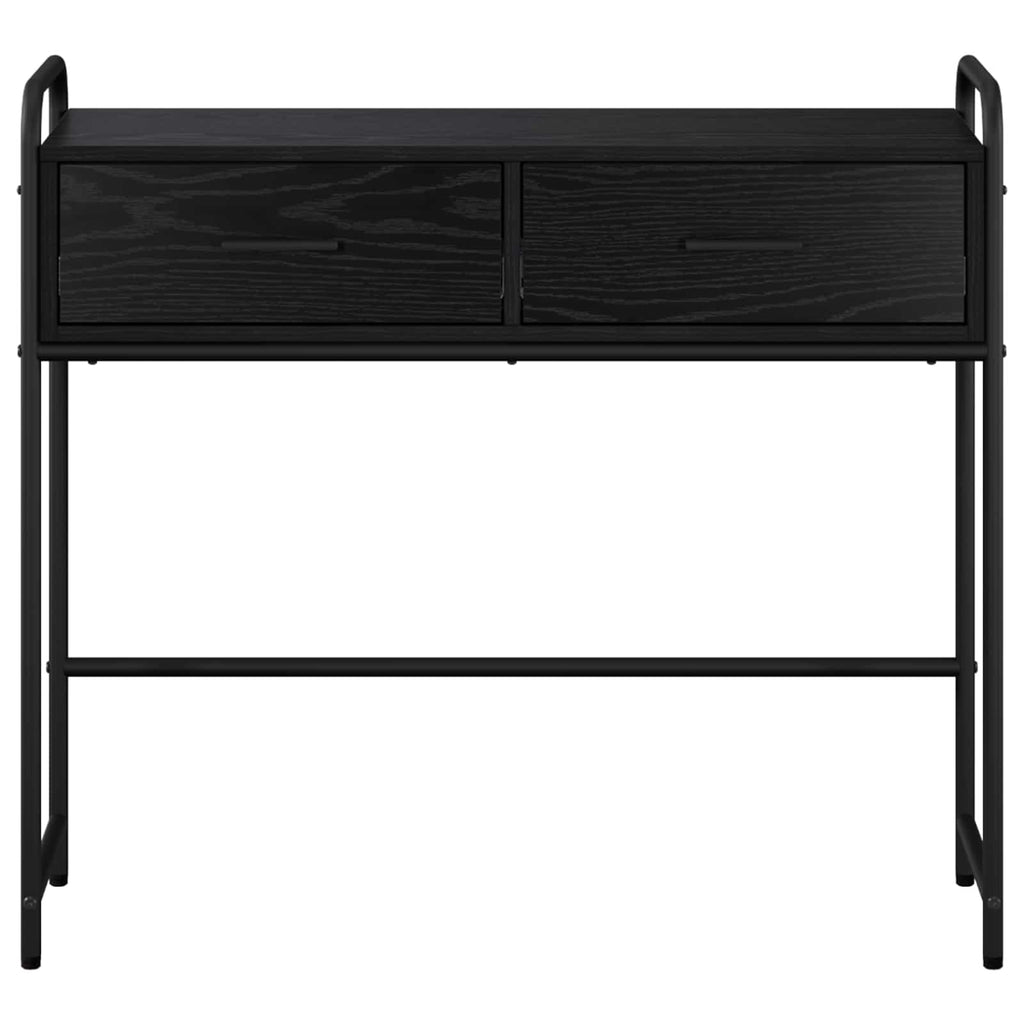 vidaXL Konsola Czarny dąb 90 x 33 x 80,5 cm Drewno inżynieryjne