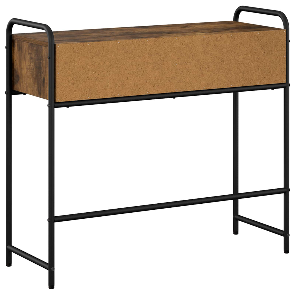 vidaXL Konsola Dąb wędzony 90 x 33 x 80,5 cm Drewno inżynieryjne
