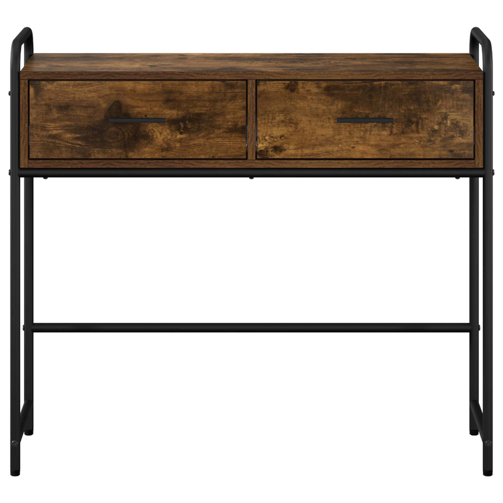 vidaXL Konsola Dąb wędzony 90 x 33 x 80,5 cm Drewno inżynieryjne