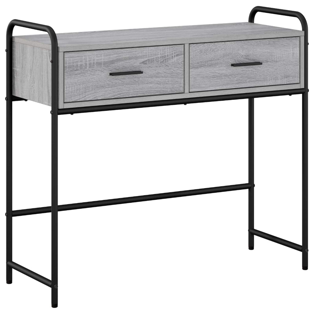 vidaXL Konsola Szary Sonoma 90 x 33 x 80,5 cm Drewno inżynieryjne