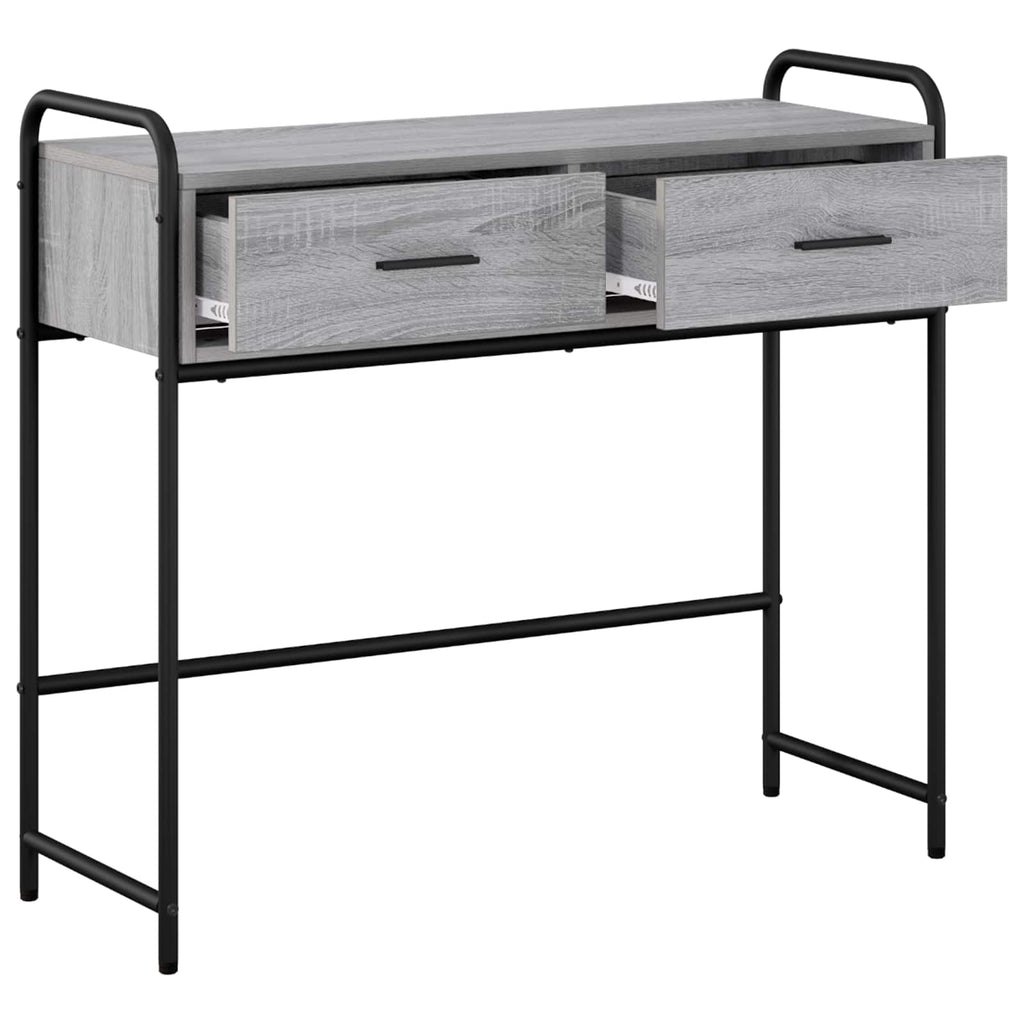 vidaXL Konsola Szary Sonoma 90 x 33 x 80,5 cm Drewno inżynieryjne