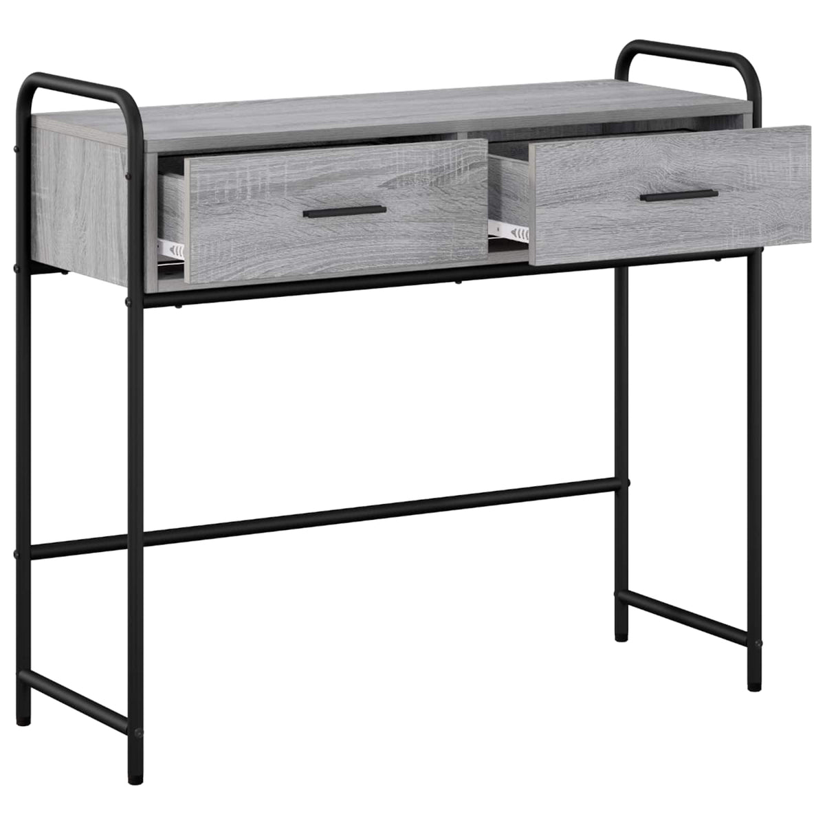 vidaXL Konsola Szary Sonoma 90 x 33 x 80,5 cm Drewno inżynieryjne