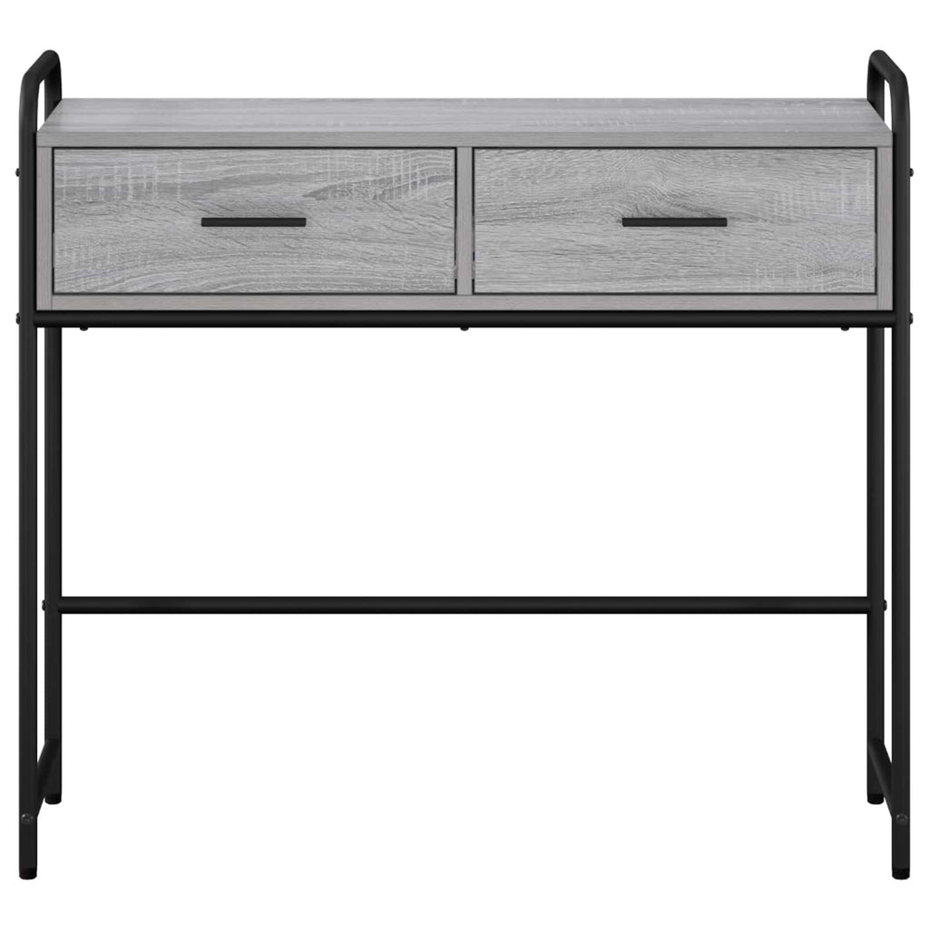 vidaXL Konsola Szary Sonoma 90 x 33 x 80,5 cm Drewno inżynieryjne