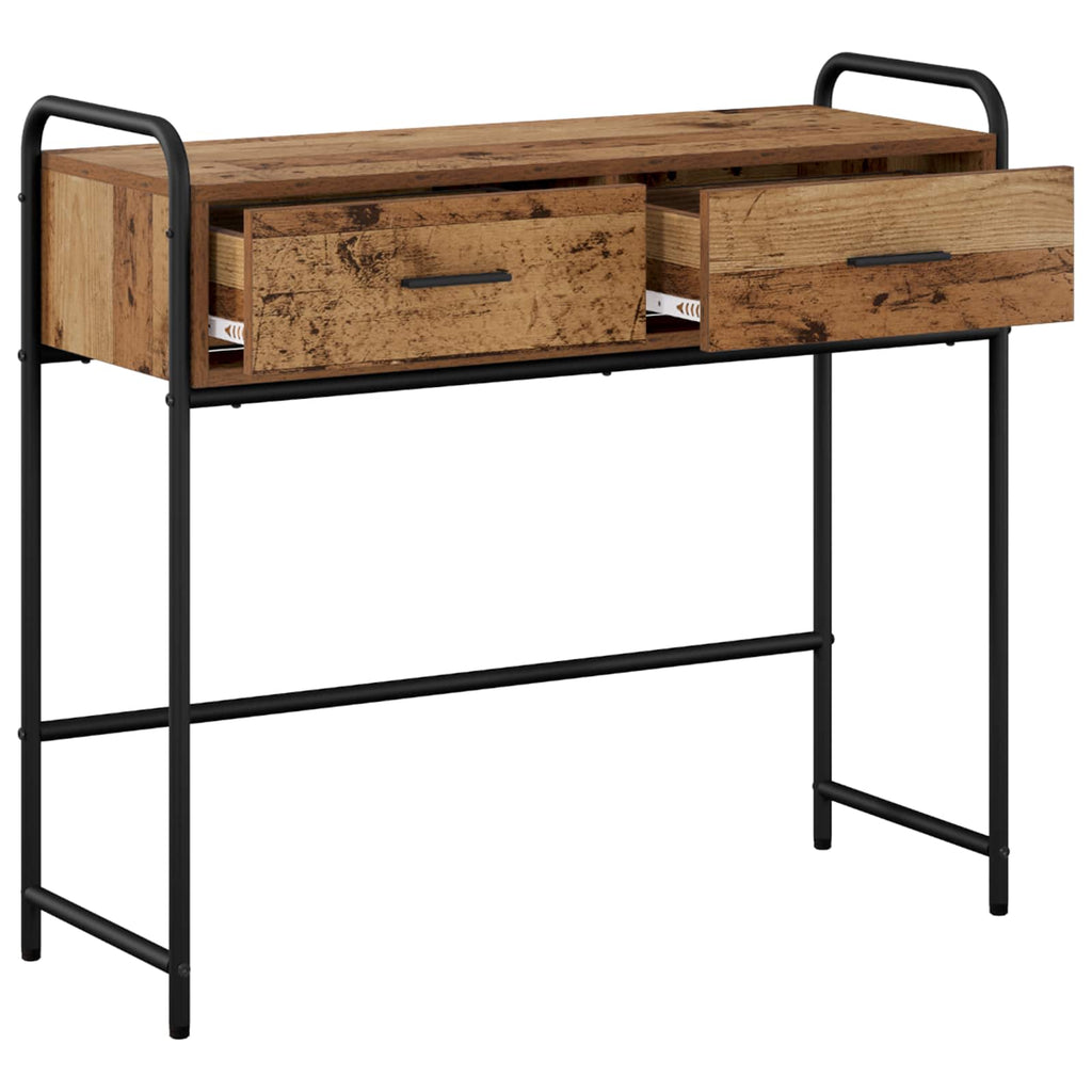 vidaXL Konsola Stare drewno 90 x 33 x 80,5 cm Drewno inżynieryjne