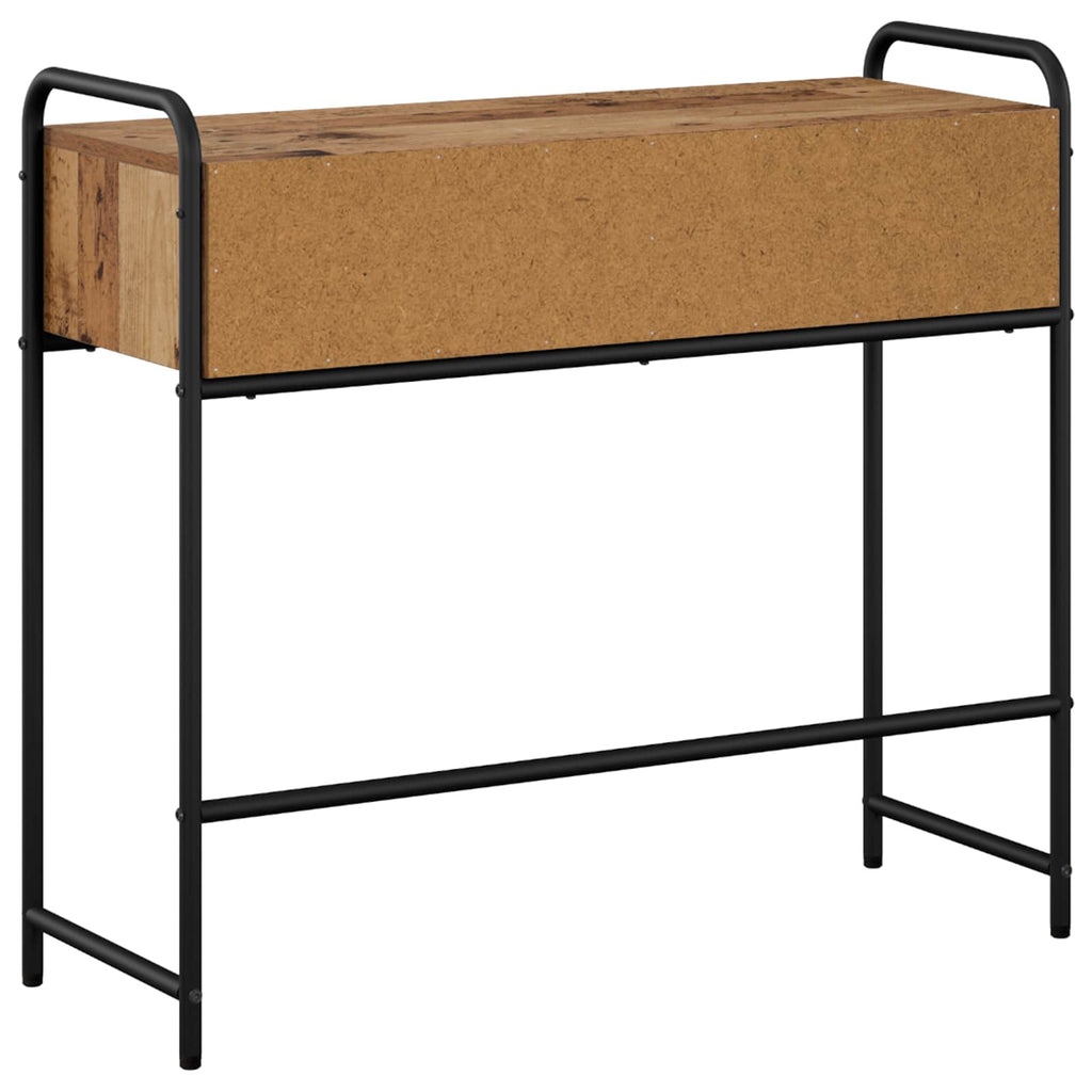 vidaXL Konsola Stare drewno 90 x 33 x 80,5 cm Drewno inżynieryjne