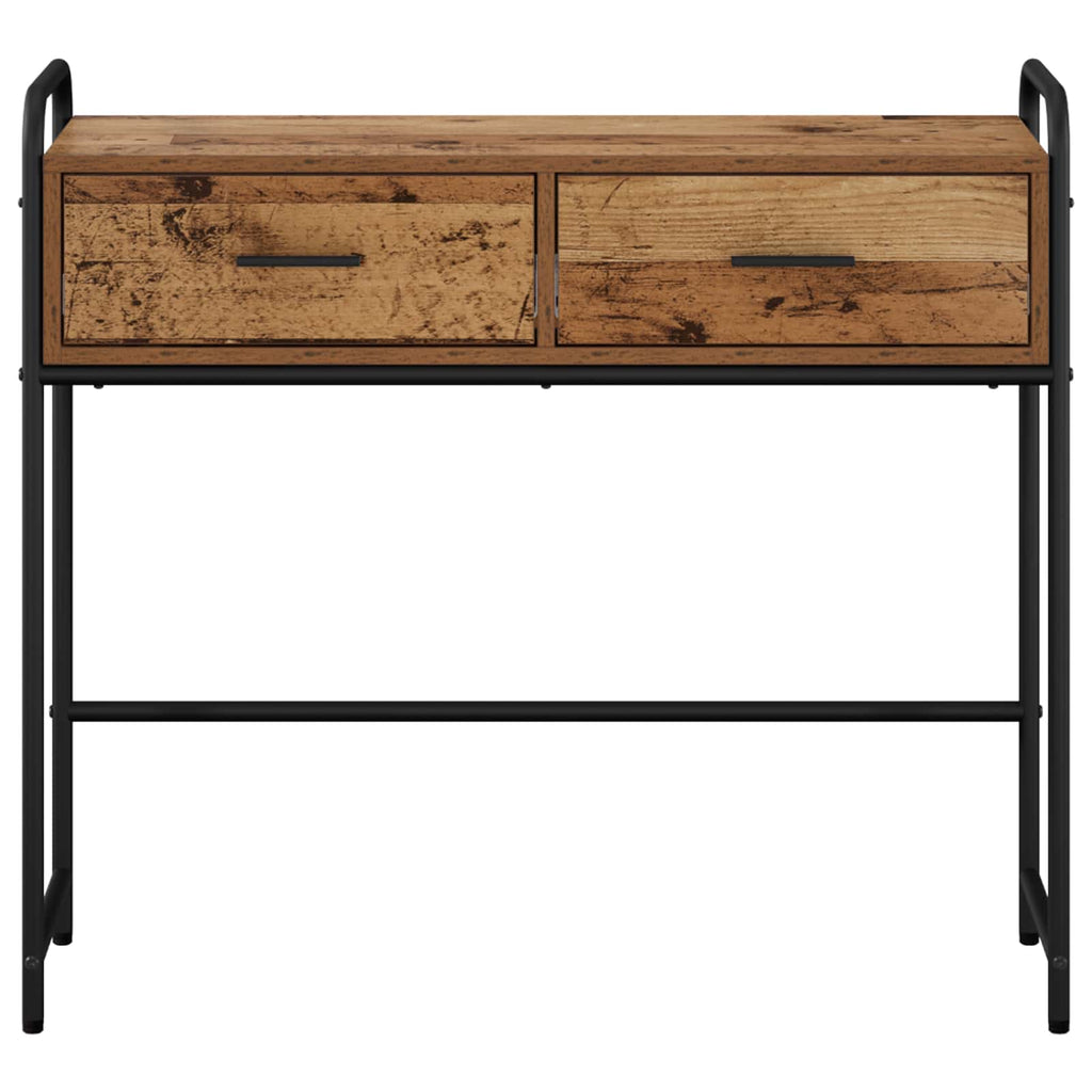vidaXL Konsola Stare drewno 90 x 33 x 80,5 cm Drewno inżynieryjne