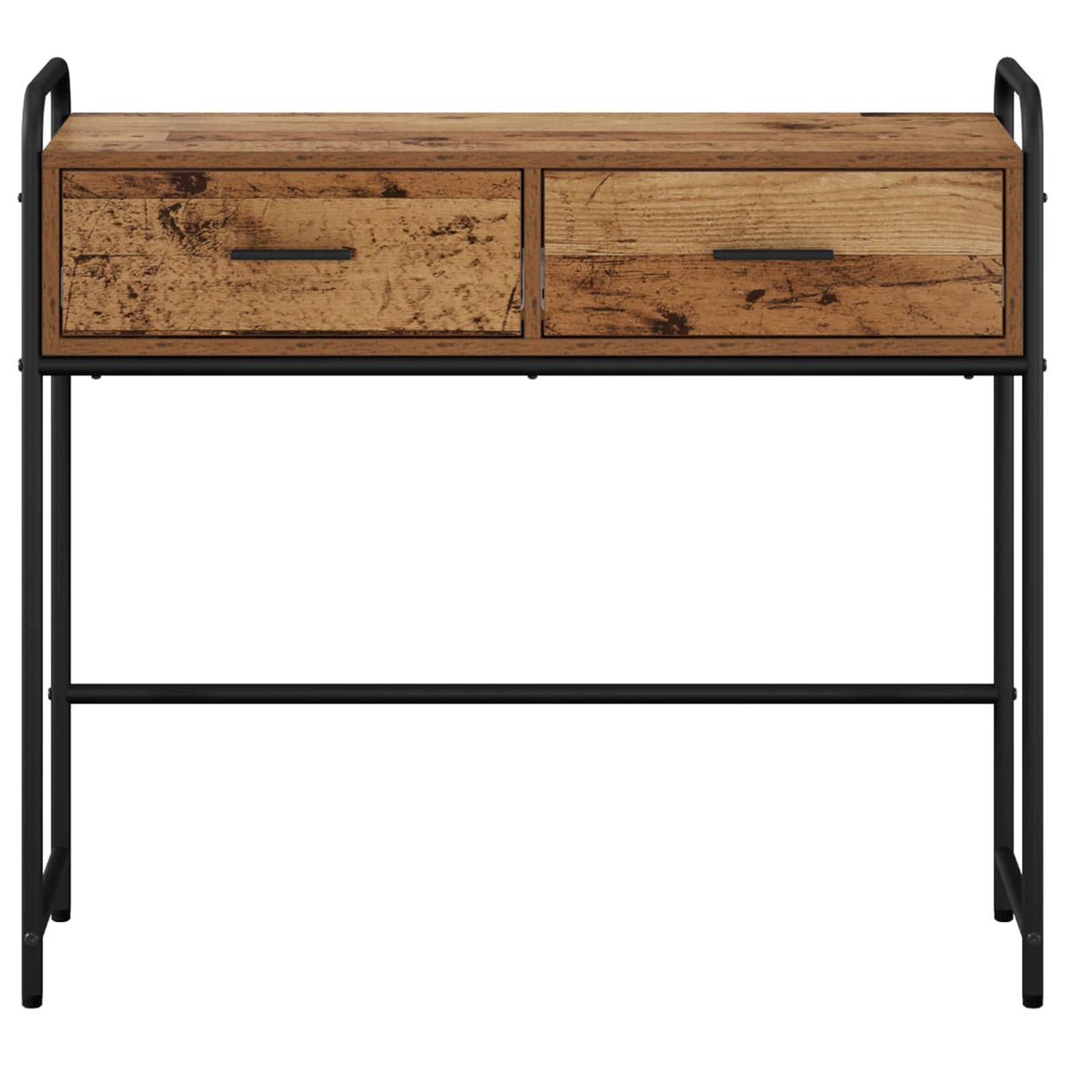 vidaXL Konsola Stare drewno 90 x 33 x 80,5 cm Drewno inżynieryjne
