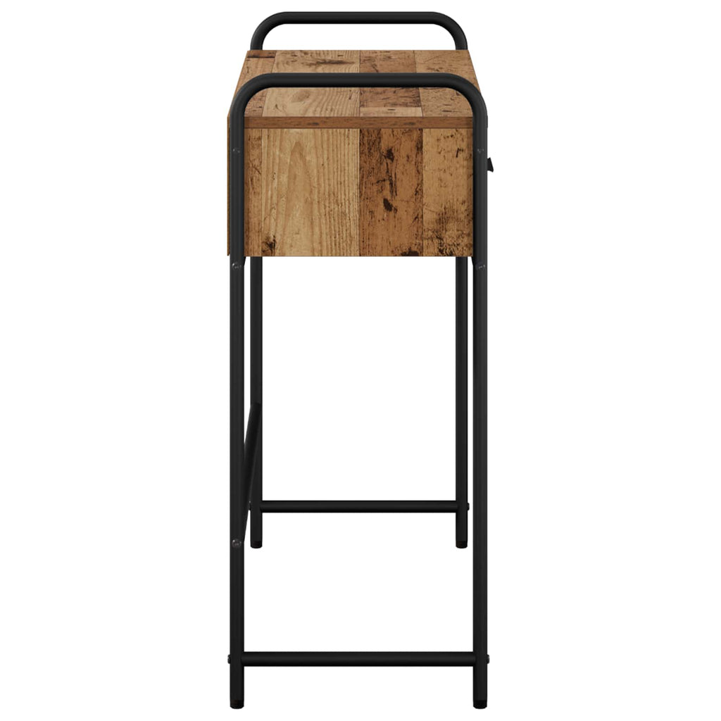 vidaXL Konsola Stare drewno 90 x 33 x 80,5 cm Drewno inżynieryjne