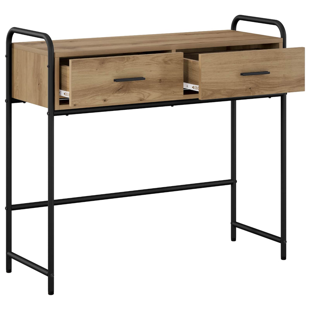 vidaXL Konsola Dąb artisan 90 x 33 x 80,5 cm Drewno inżynieryjne