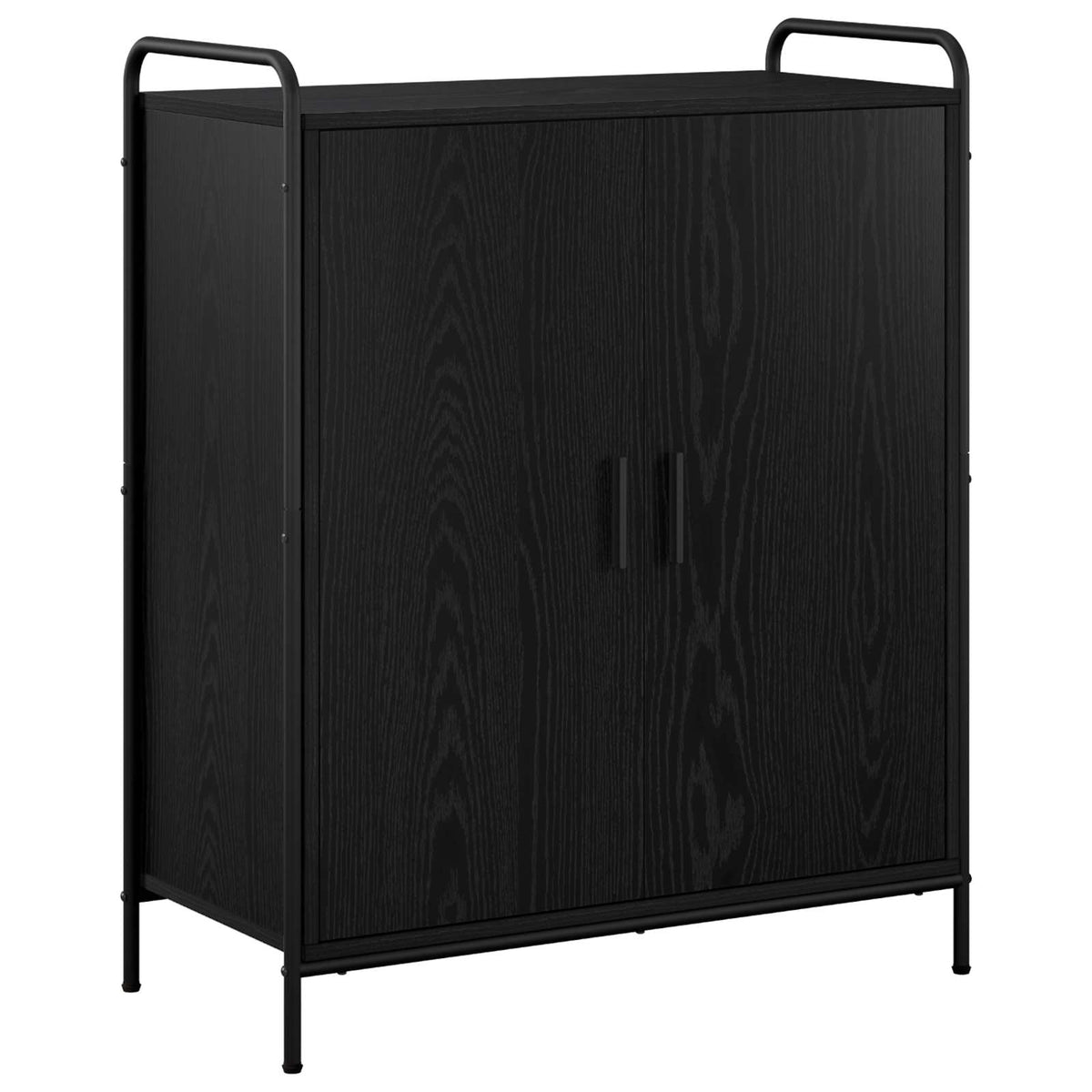 vidaXL Szafka na buty 76 x 36,5 x 93 cm Drewno inżynieryjne Czarny dąb