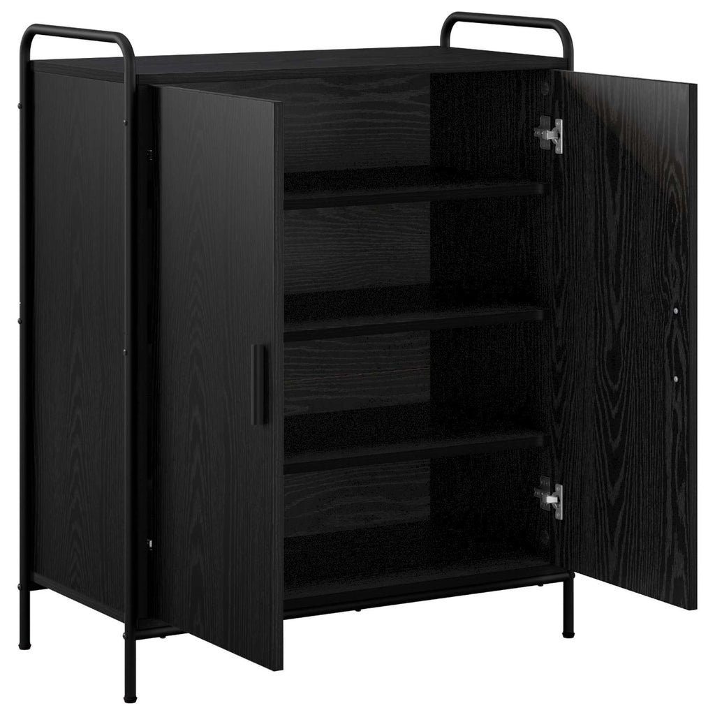 vidaXL Szafka na buty 76 x 36,5 x 93 cm Drewno inżynieryjne Czarny dąb
